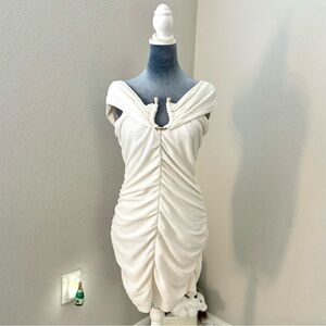 H&M Off-Shoulder Mini Cream Dress